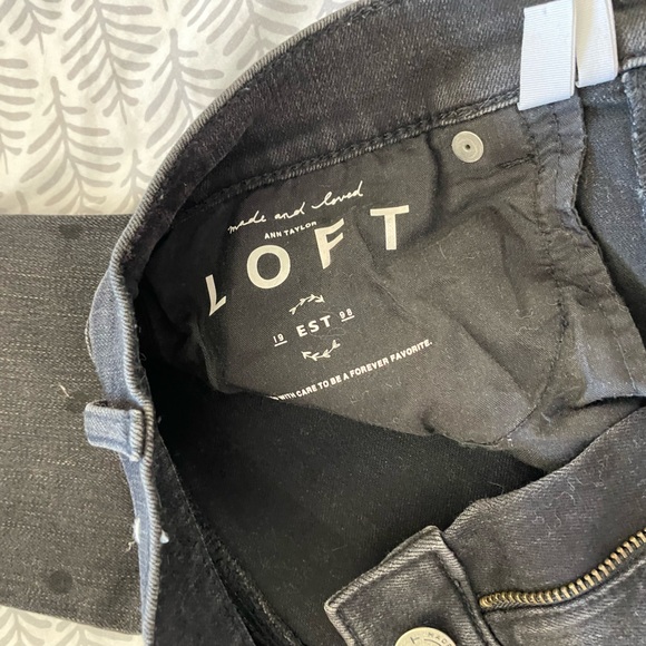 LOFT black polka dot skinny jeans size 28 - Picture 3 of 5